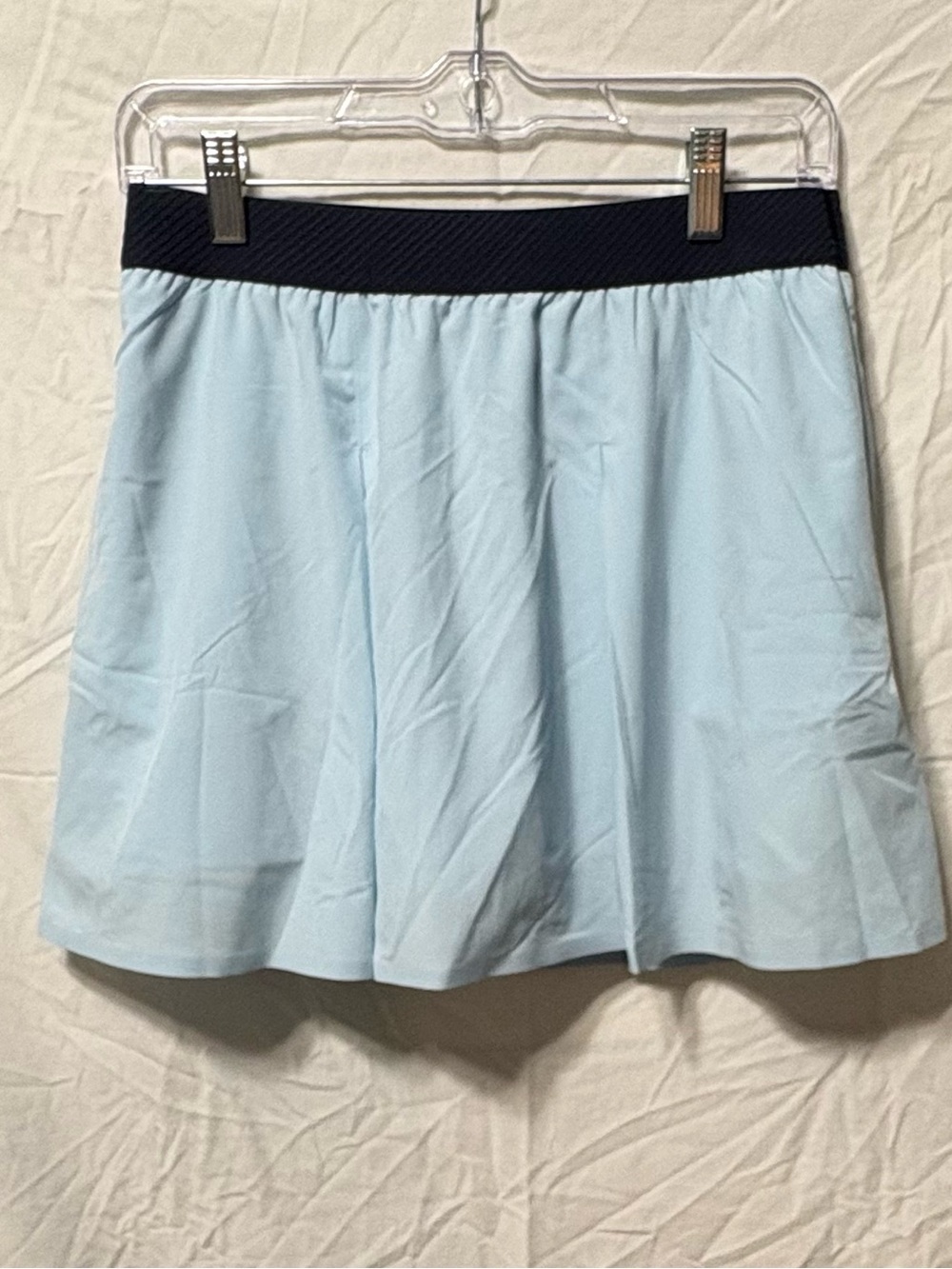 Puma Light Blue Pleated Skater Tennis Skort with Navy Waistband